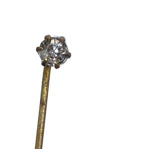 Vintage Clear Rhinestone Stick Pin, Cravat or Tie